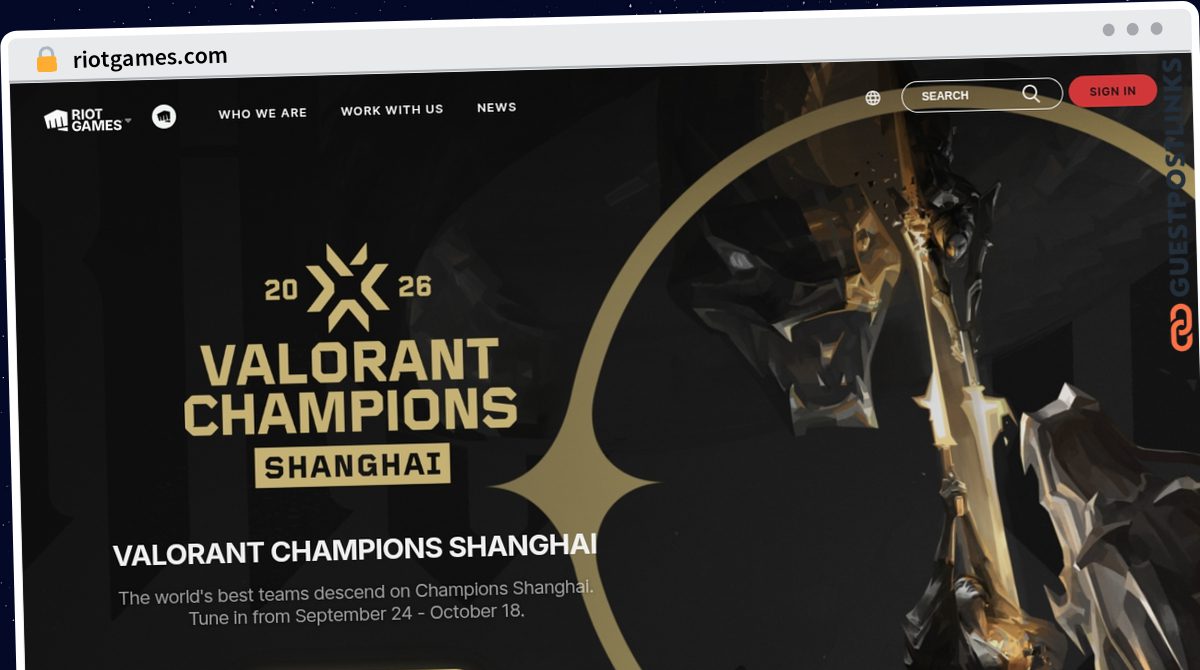 Publish Guest Post on riotgames.com