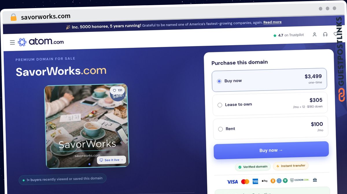 Publish Guest Post on savorworks.com