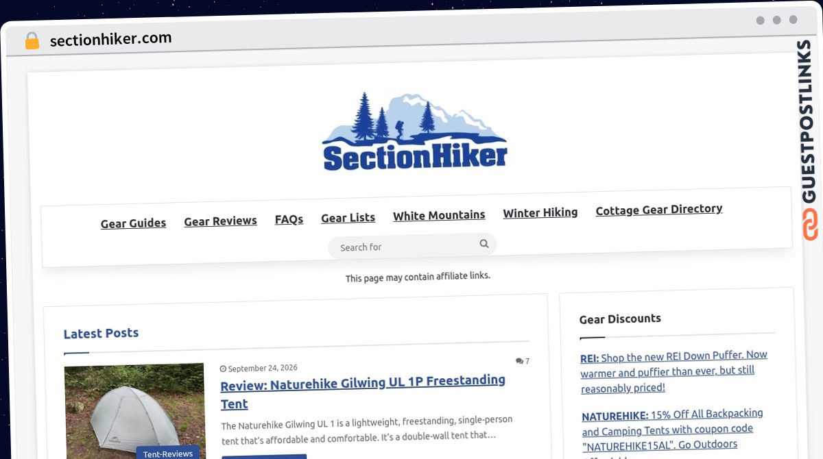 Publish Guest Post on sectionhiker.com
