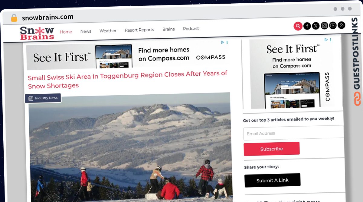Publish Guest Post on snowbrains.com