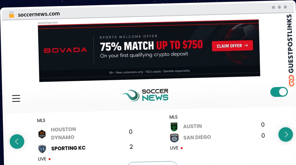 Publish Guest Post on soccernews.com