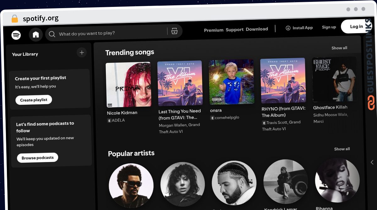 Publish Guest Post on spotify.org
