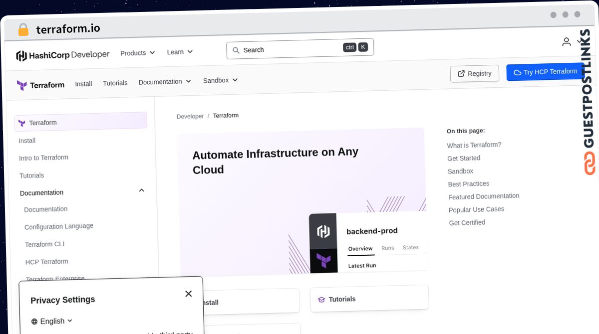 Publish Guest Post on terraform.io