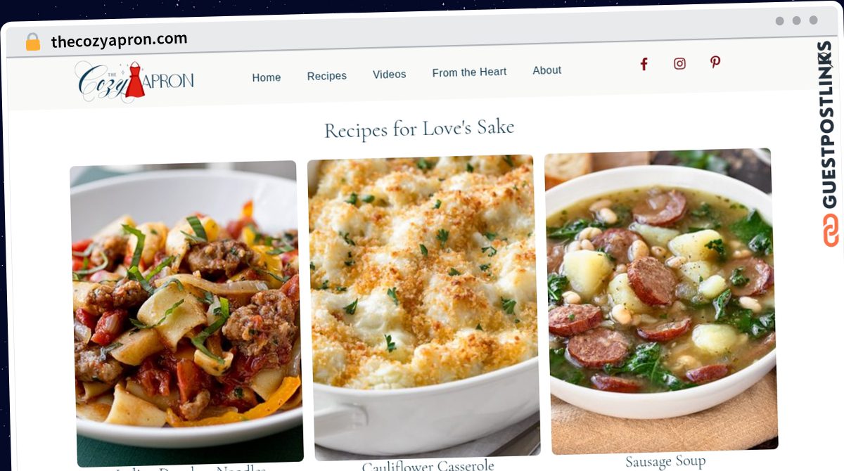 Publish Guest Post on thecozyapron.com