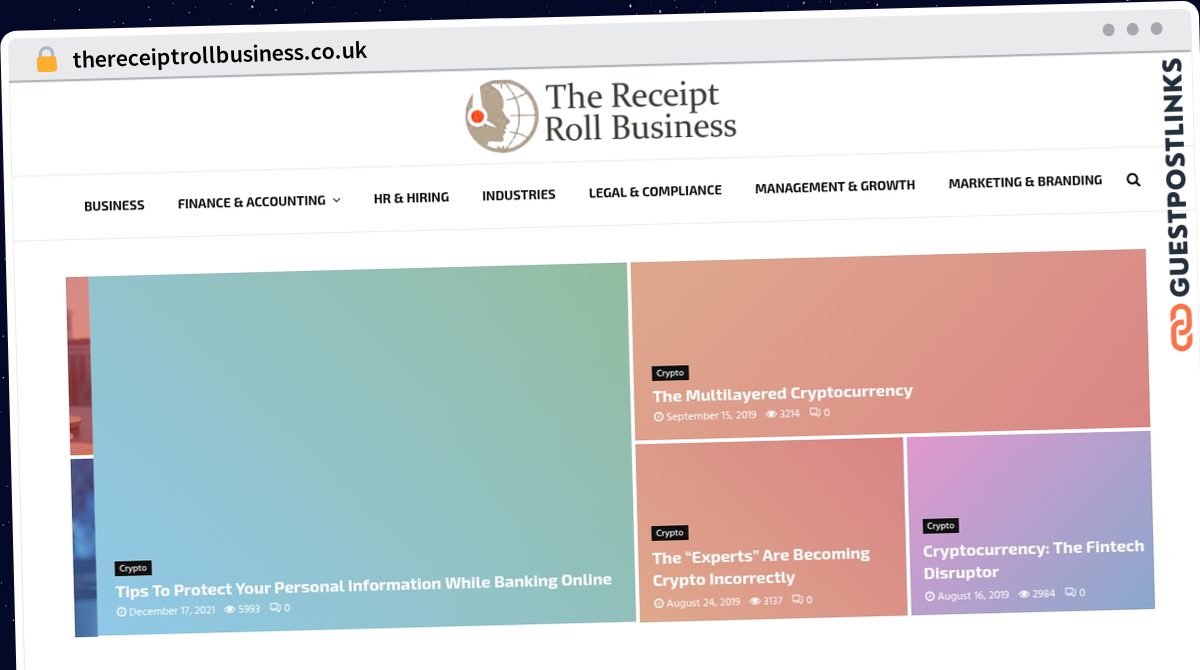 Publish Guest Post on thereceiptrollbusiness.co.uk