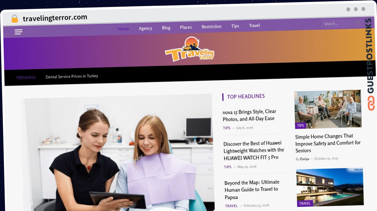 Publish Guest Post on travelingterror.com