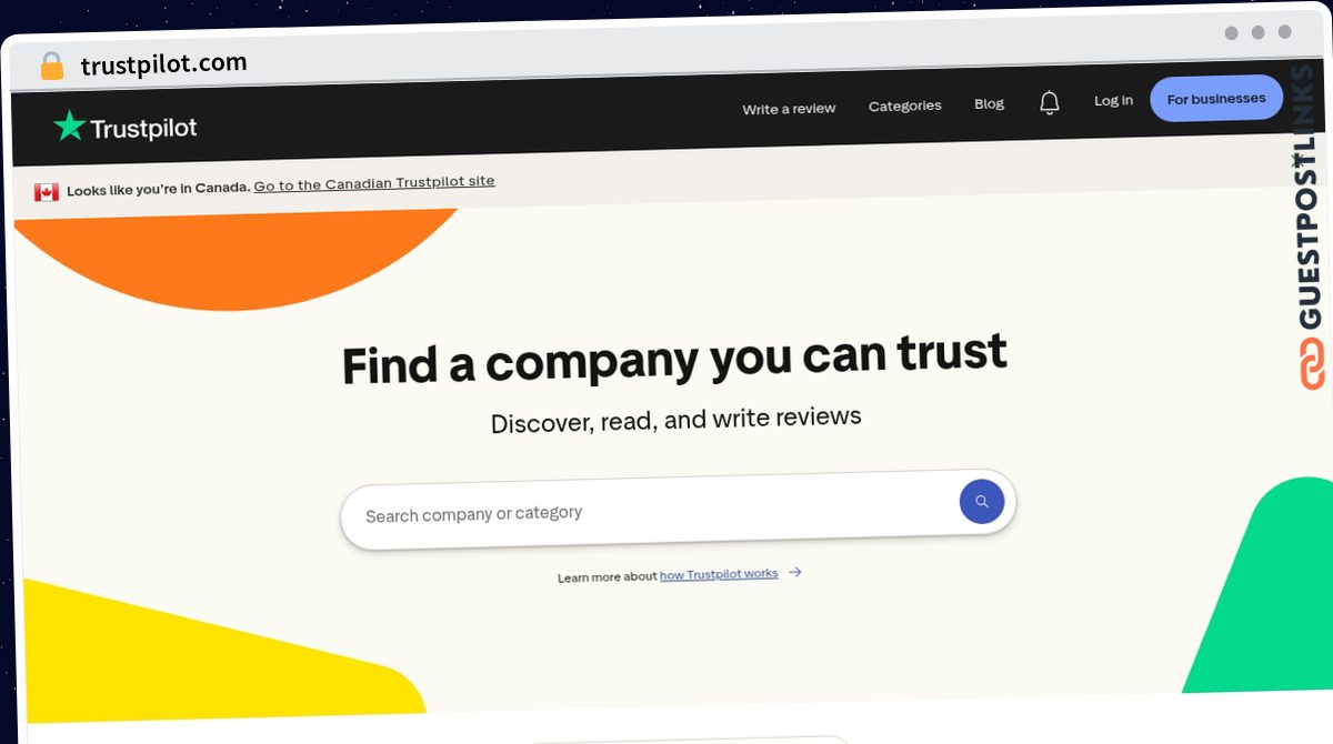 Publish Guest Post on trustpilot.com