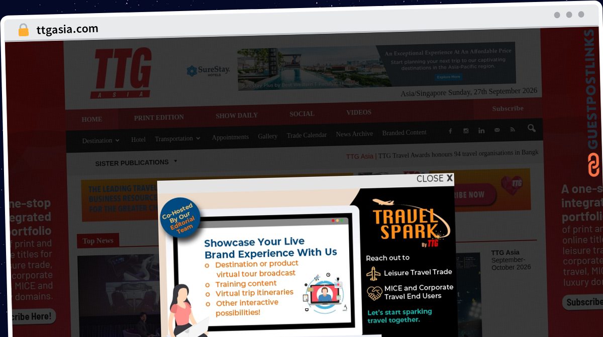 Publish Guest Post on ttgasia.com