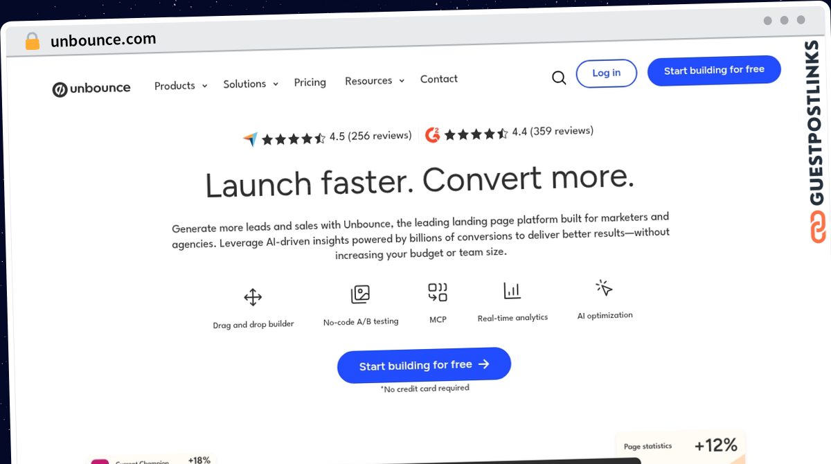 Publish Guest Post on unbounce.com