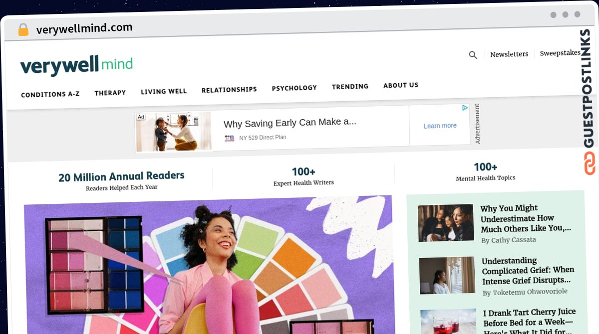 Publish Guest Post on verywellmind.com