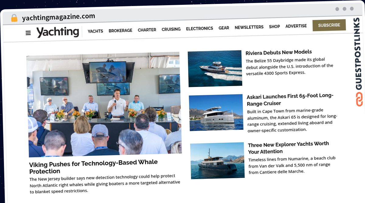 Publish Guest Post on yachtingmagazine.com