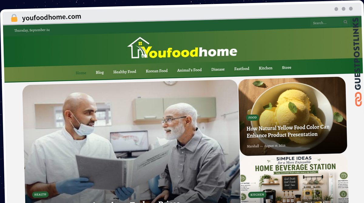 Publish Guest Post on youfoodhome.com