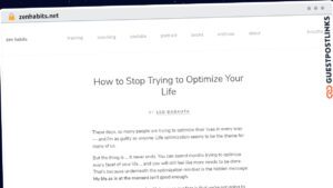 Publish Guest Post on zenhabits.net